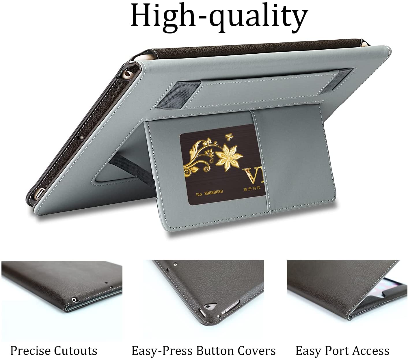 iPad 9.7 inch,Card Slot Smart Cover for iPad 2/3/4