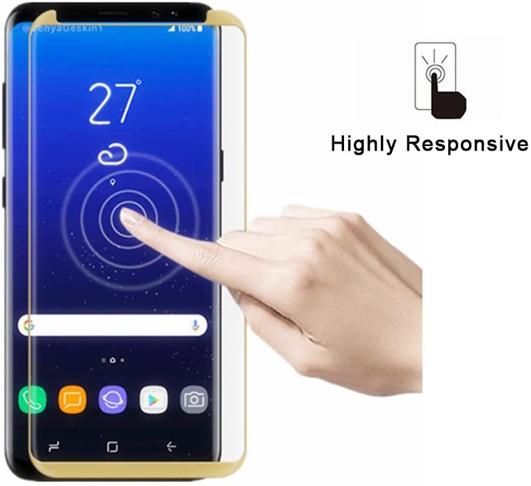 [2 Pack] Galaxy S8 Screen Protector Tempered Glass