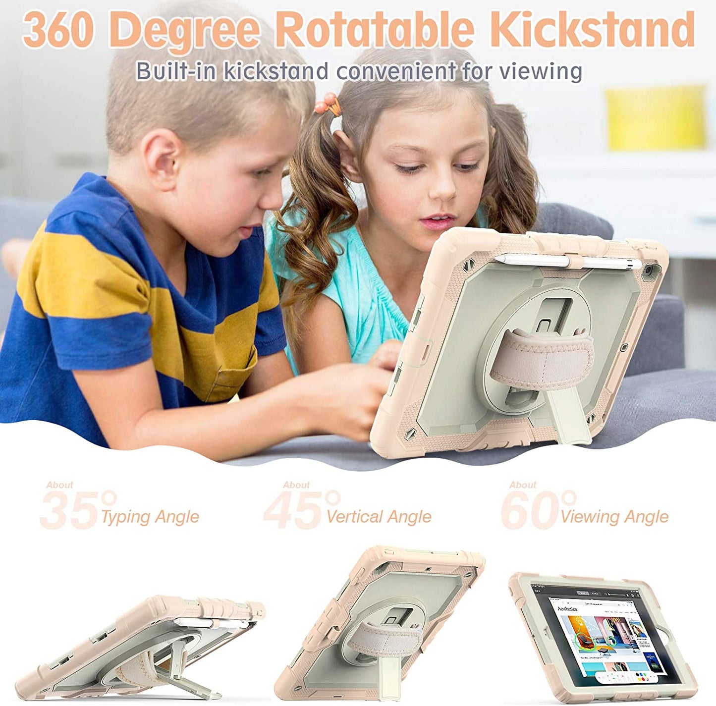 iPad 10.2 with Screen Protector Cover iPad 7th/ 8th/9th Gen Case