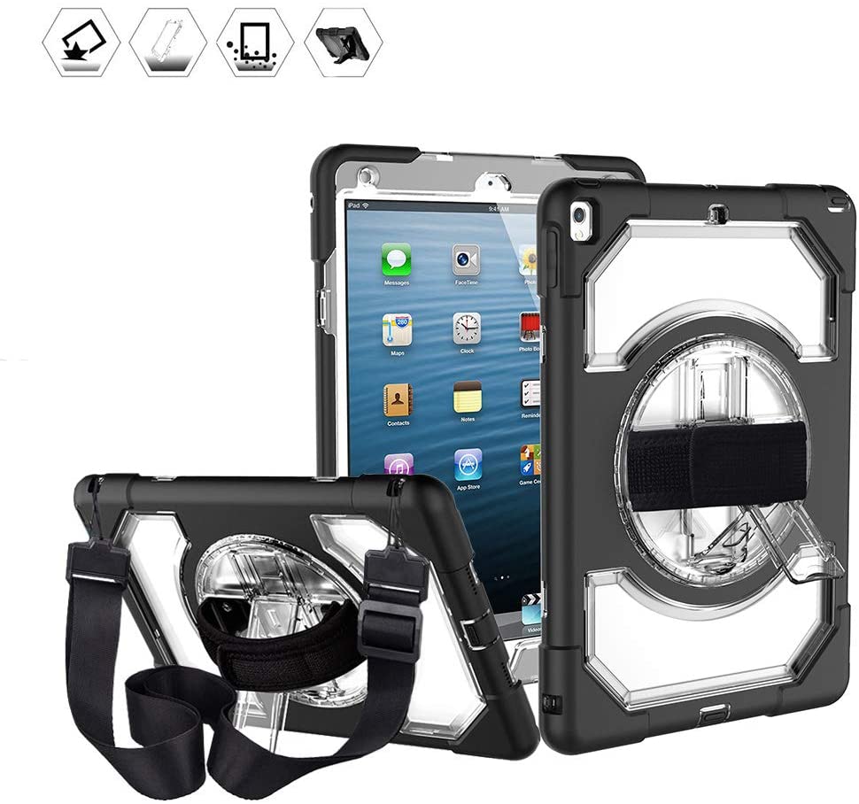 iPad 5th / 6th Generation Case, Strap Universal Cover for New iPad 9.7 2018/2017 9.7"