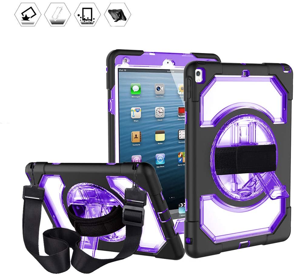 iPad 5th / 6th Generation Case, Strap Universal Cover for New iPad 9.7 2018/2017 9.7"