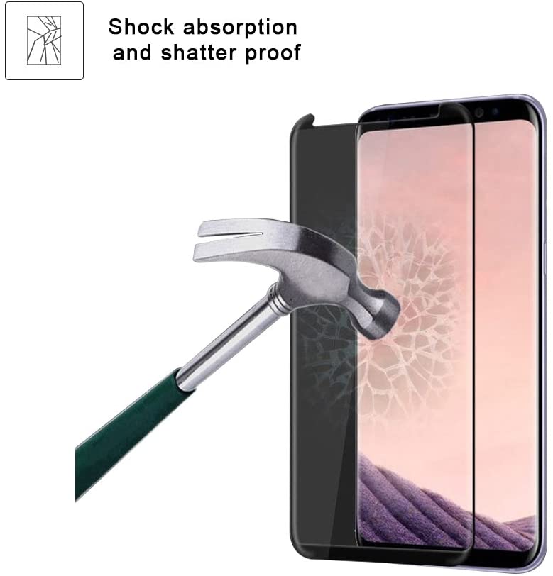 [2 Pack] Galaxy S8 Screen Protector Tempered Glass