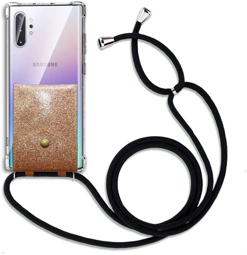 FANSONG Galaxy Note 10 Case, Phone Cover Corner with Neck Strap