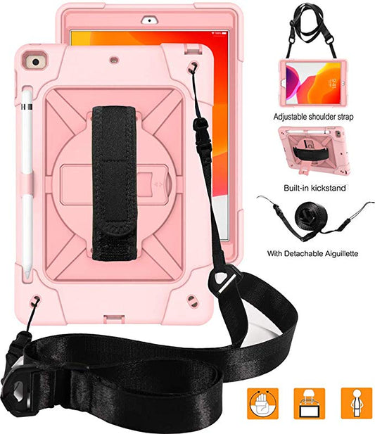Case For iPad 10.2 with Pen Slot Hand & Shoulder Strap iPad 7th Generation
