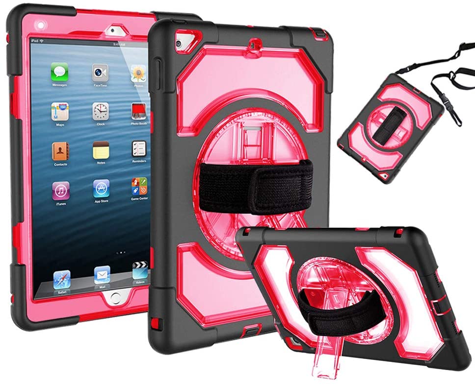 FANSONG iPad 2 3 4 Case Kickstand & Shoulder Strap Kids Boys Case