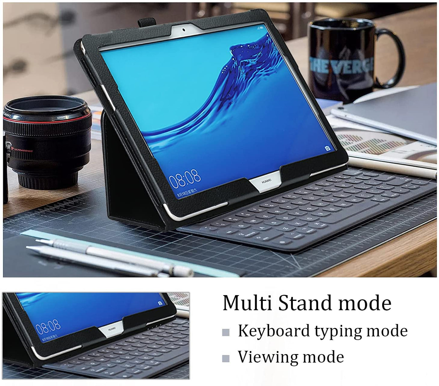 HUAWEI Mediapad Case with Ultra Thin Magnetic Leather Smart Cover