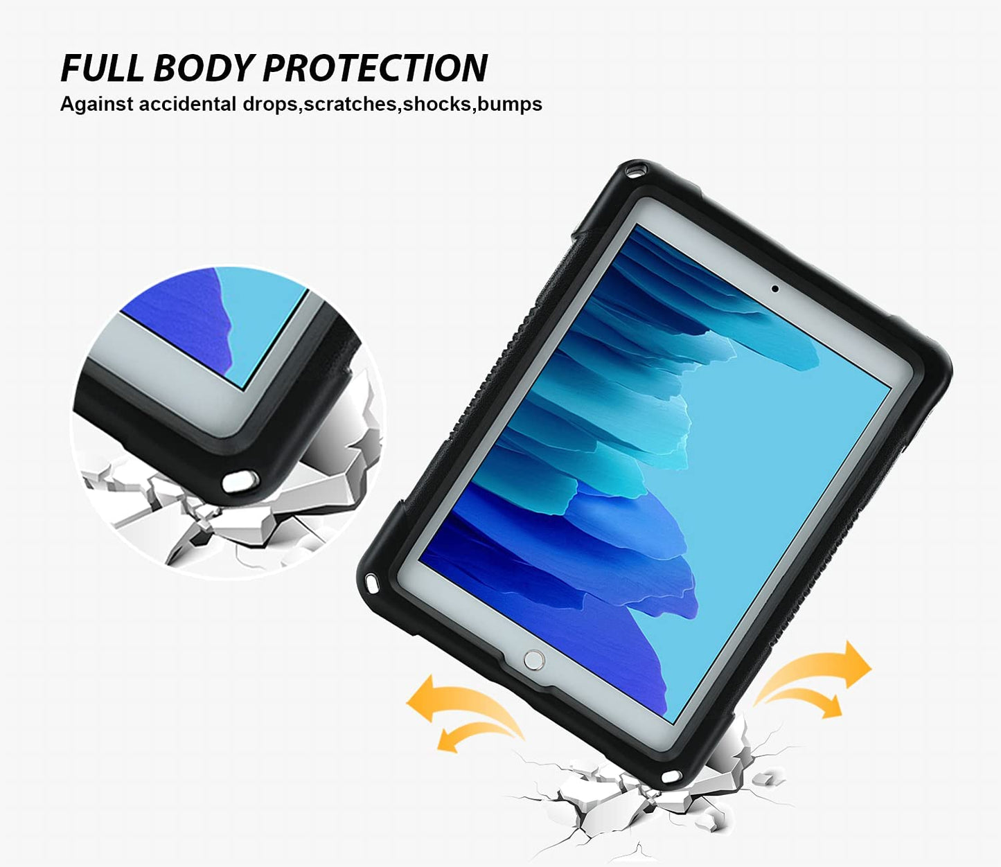 EVA iPad Case 10.2/10.5 inch with 360° Stand Handle Shoulder Strap