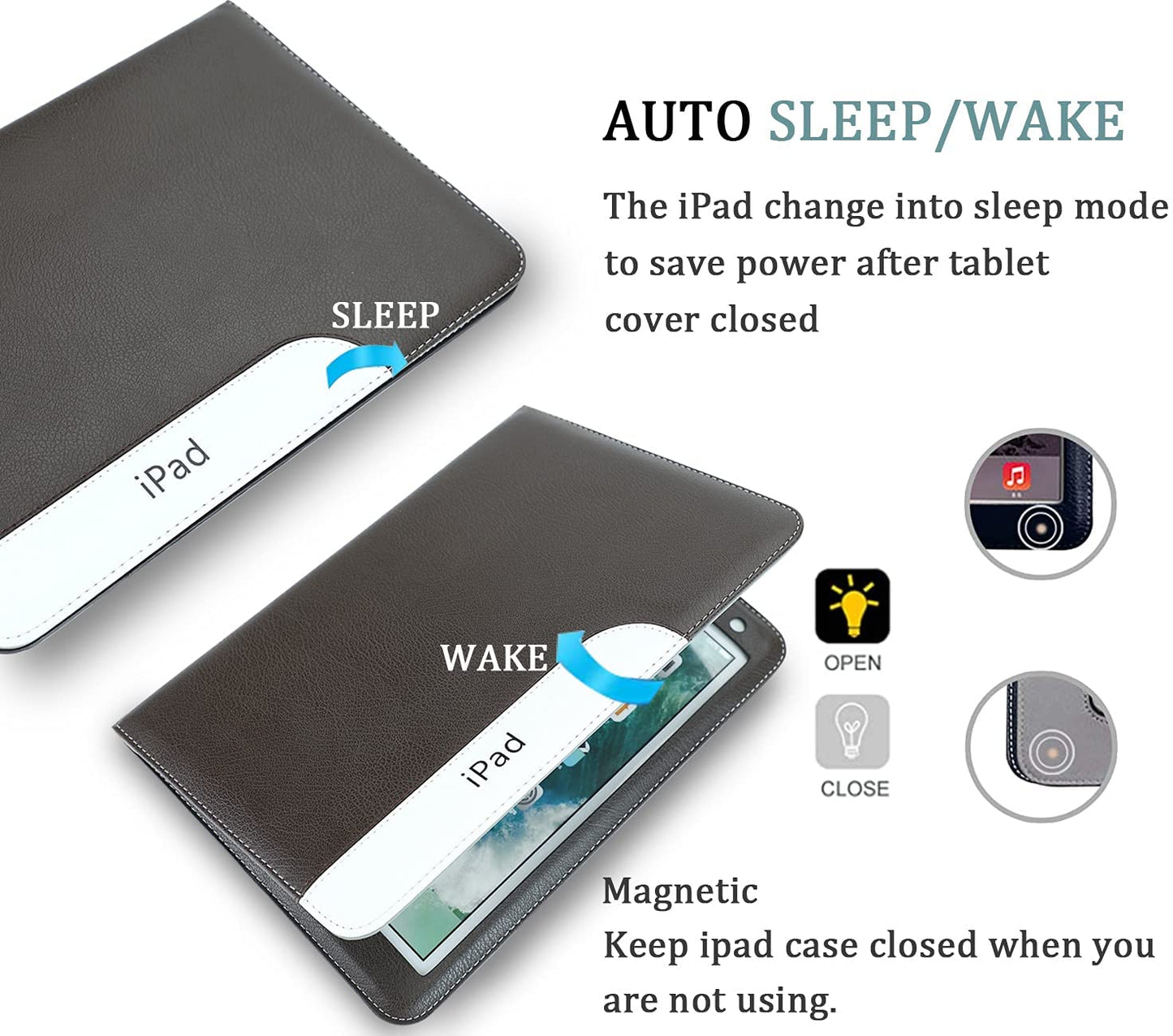 iPad 9.7 inch,Card Slot Smart Cover for iPad 2/3/4