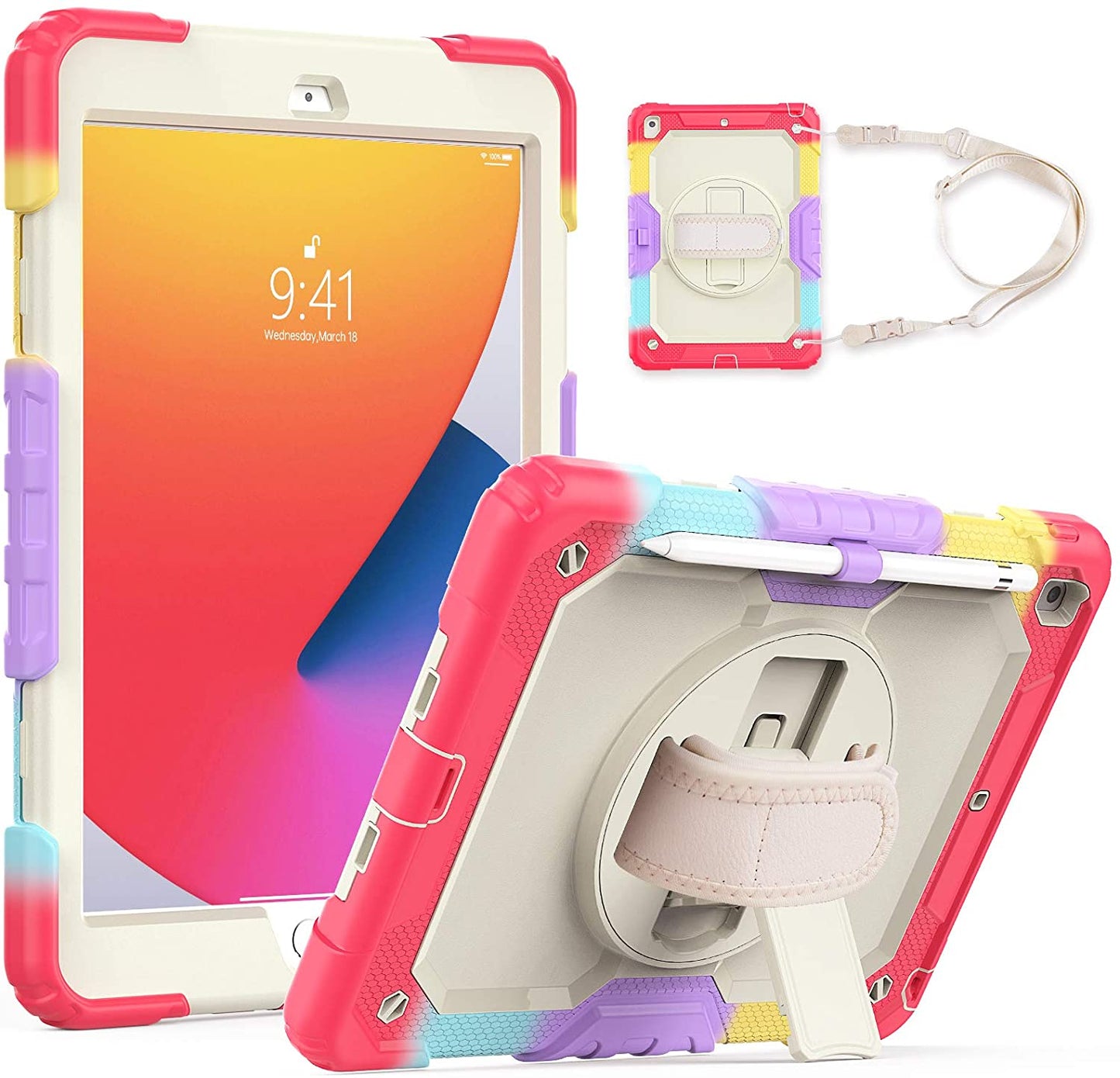 iPad 10.2 with Screen Protector Cover iPad 7th/ 8th/9th Gen Case