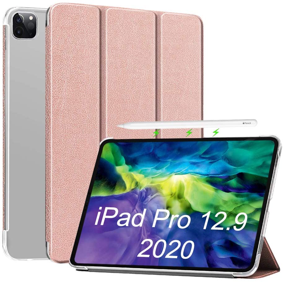 iPad Pro 12.9 Case 2020 - PU Leather Smart Cover for iPad Pro 12.9'' A2069 A2232 Tablet