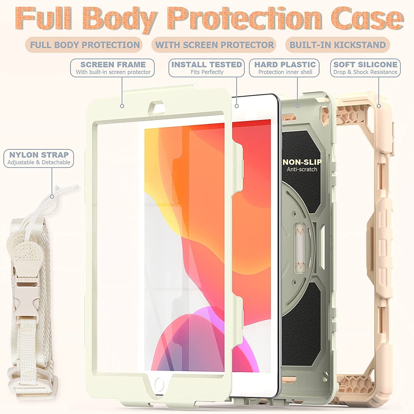 iPad 10.2 with Screen Protector Cover iPad 7th/ 8th/9th Gen Case