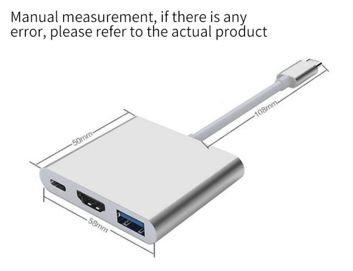 Type-C to HDMI / Type-C/ USB 3.0 Multiport Adapter