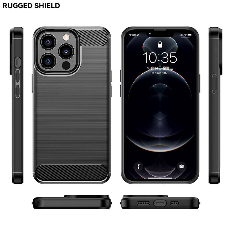 Brushed carbon fiber mobile phone case is suitable for iPhone 13/13 Pro/13Pro max  case