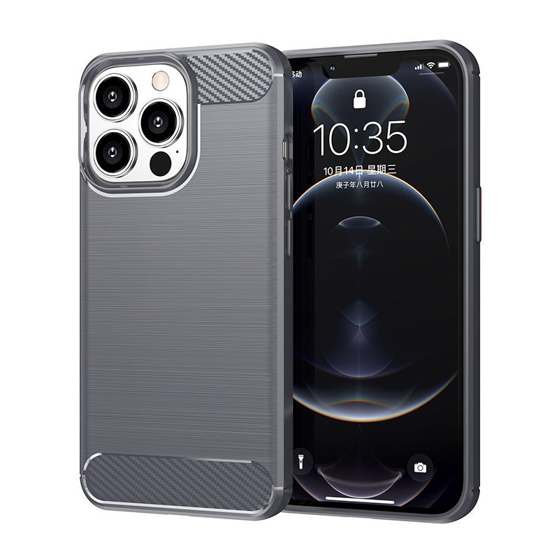 Brushed carbon fiber mobile phone case is suitable for iPhone 111/11 Pro/11Pro max case