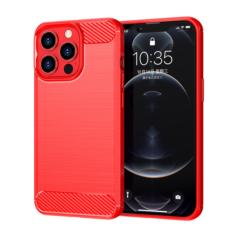 Brushed carbon fiber mobile phone case is suitable for iPhone 13/13 Pro/13Pro max  case