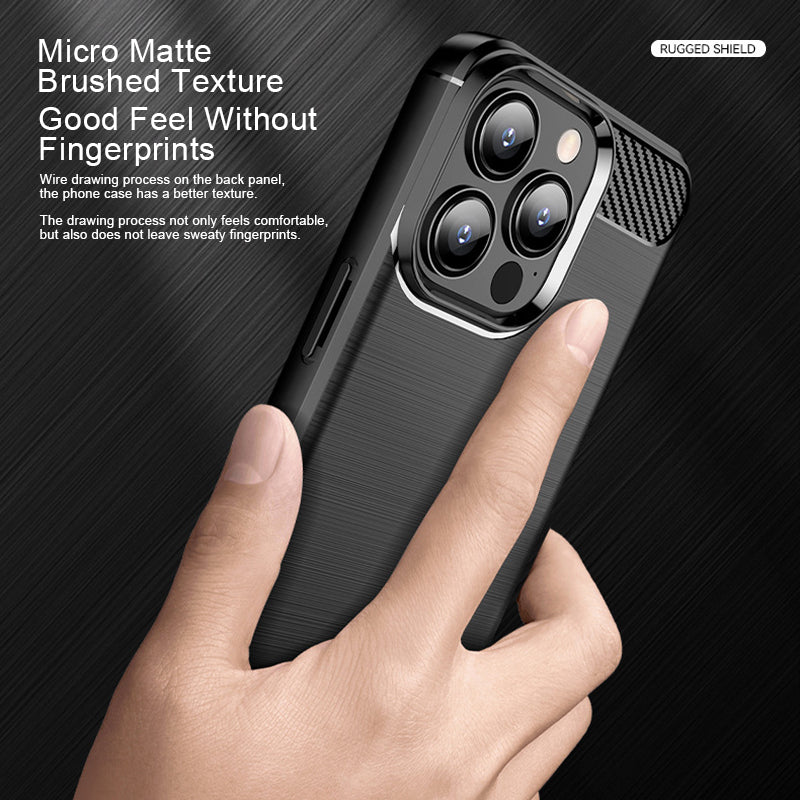 Brushed carbon fiber mobile phone case is suitable for iPhone 111/11 Pro/11Pro max case