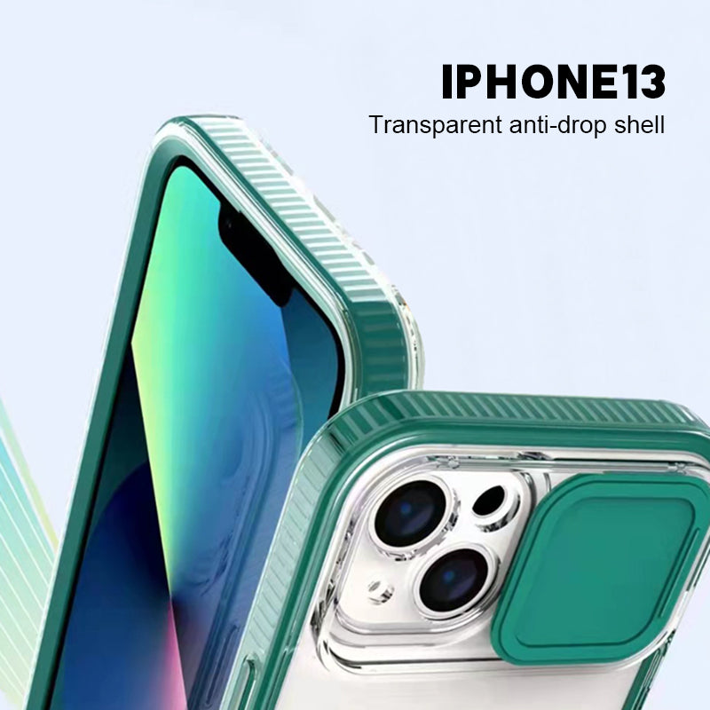 Transparent phone case for iPhone 13 pro max shockproof protect camera anti drop clearPush cover lens hard cover