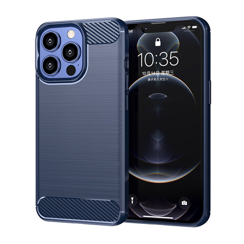 Brushed carbon fiber mobile phone case is suitable for iPhone 111/11 Pro/11Pro max case