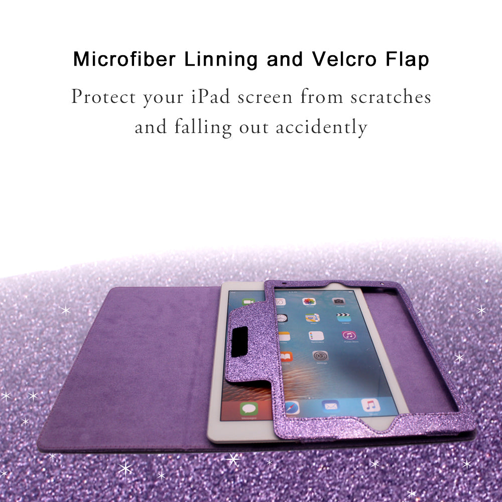 Case For iPad 9.7 inch Glitter PU Leather Smart Cover Flip Stand
