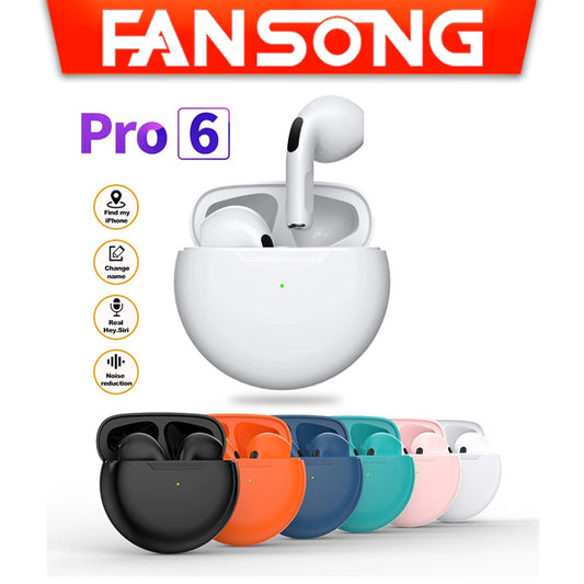 New wireless bluetooth headset Macaron TWS true wireless bluetooth headset Pro6 stereo touch 5.0 sports headset