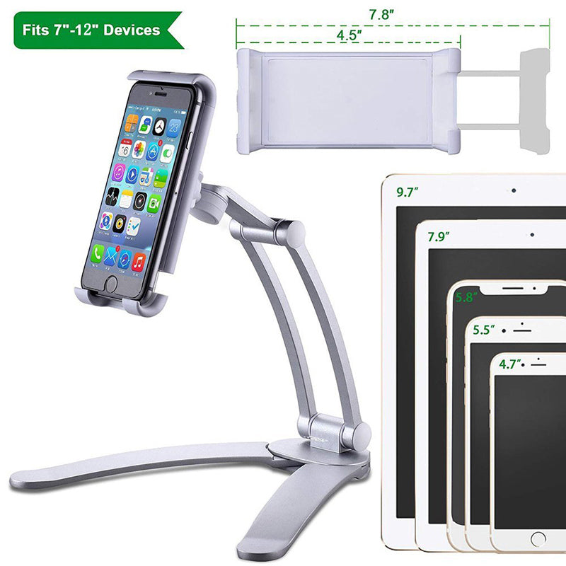 Tablet Mount Stand Fit For 5-10.5 inch Width Tablet  Metal Bracket Smartphones Holders
