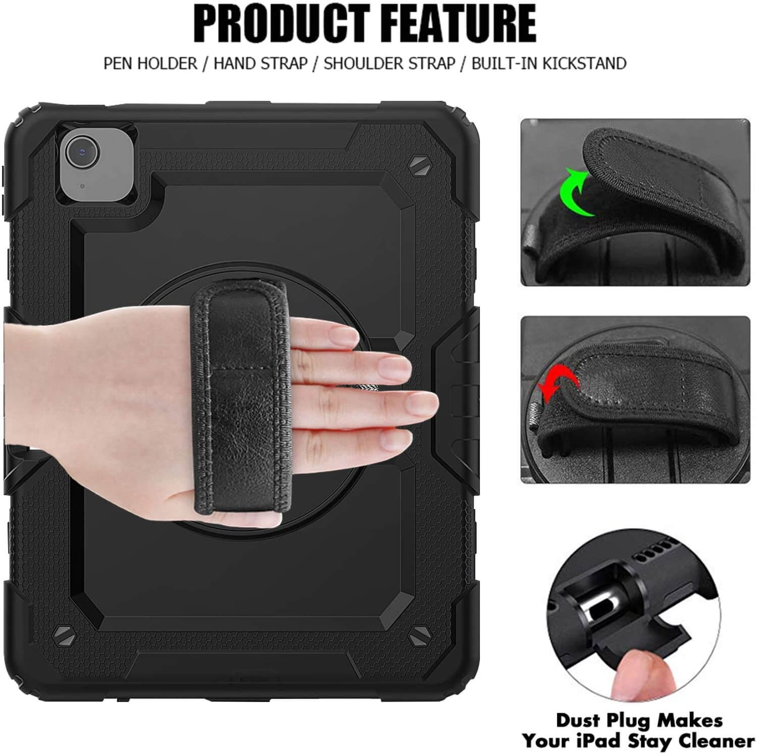 iPad Air 4th, iPad Pro 11 Case with Pencil Holder