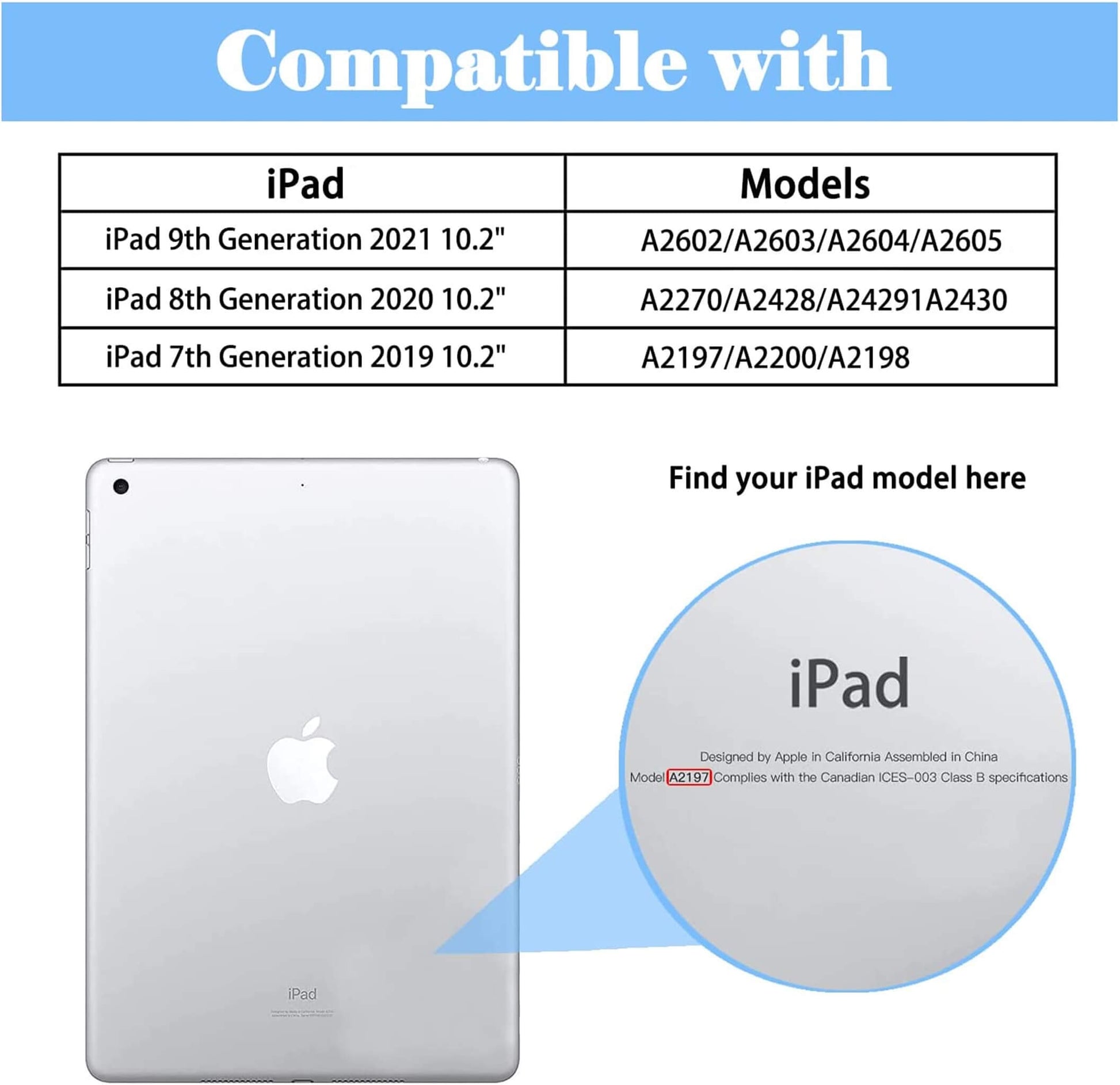 iPad 10.2 inch Magnetic Closure Smart Cover