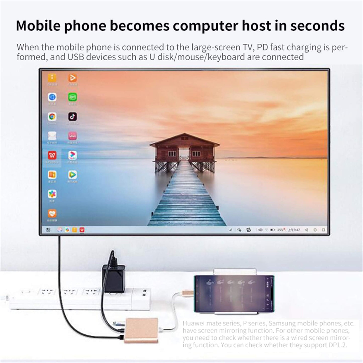 Type-C to HDMI / Type-C/ USB 3.0 Multiport Adapter