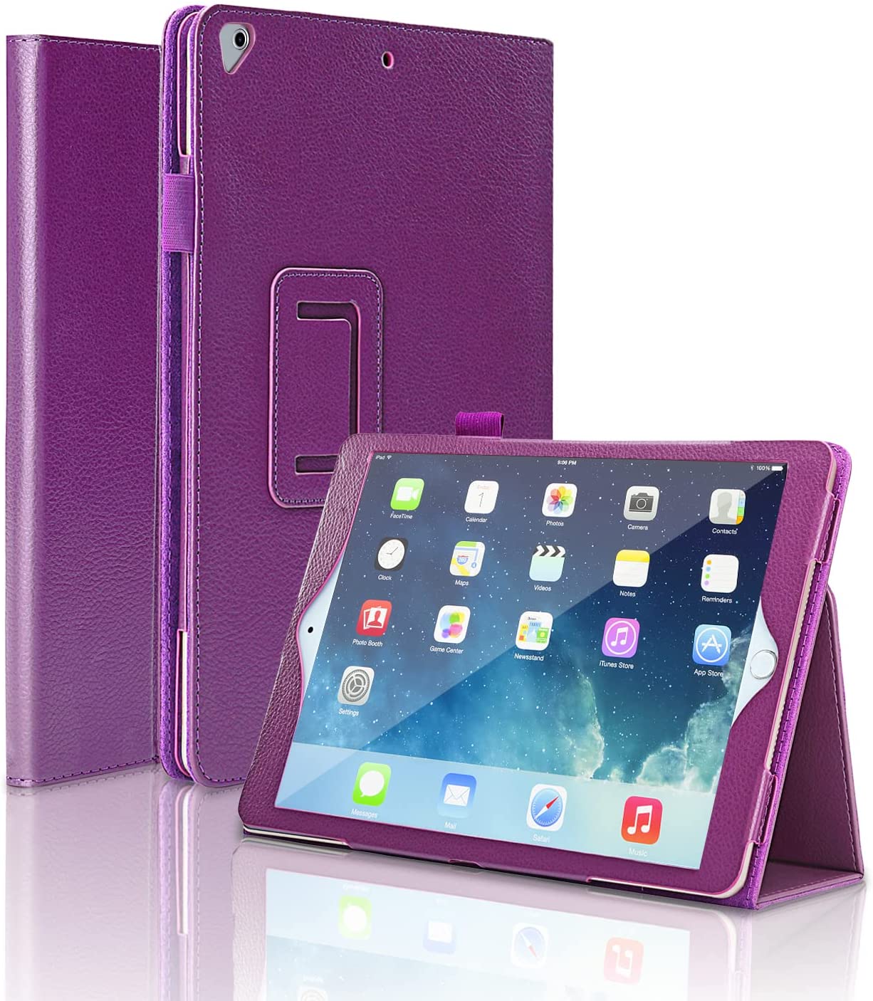 iPad Case 9.7 inch, Magnetic Closure PU Leather Smart Cover