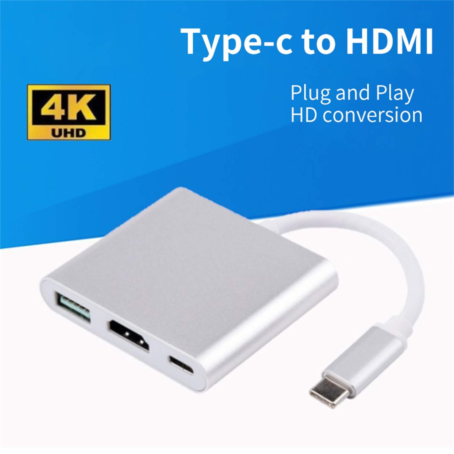 Type-C to HDMI / Type-C/ USB 3.0 Multiport Adapter